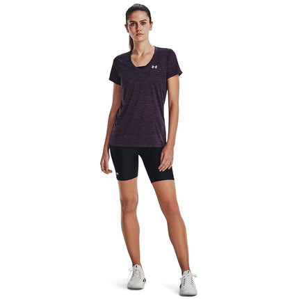 Under Armour Ua Twist Tech™ Women's Short-Sleeved V-Neck T-Shirt, Tux Purple, 1258568-544, XS