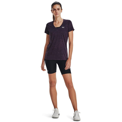 Under Armour Ua Twist Tech™ Women's Short-Sleeved V-Neck T-Shirt, Tux Purple, 1258568-544, XS