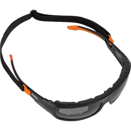 Klein Tools Safety Glasses 60471, ANSI Z87.1+ Pro Full Frame Seal Safety Glasses, Grey Lenses, UV Protection, Anti-Fog, Scratch Resistant