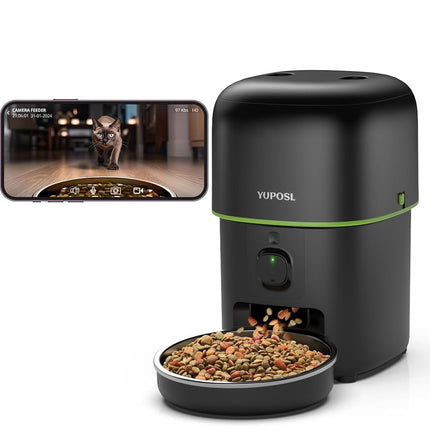Yuposl Automatic Cat Feeder with Camera, 2L Automa