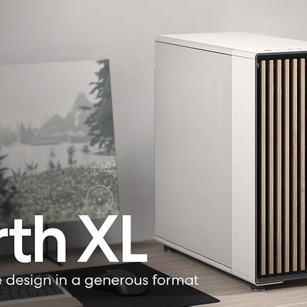 Fractal Design North XL Chalk White Mesh- three 140mm Aspect PWM fans included- Type C USB- EATX airflow full tower PC gaming case