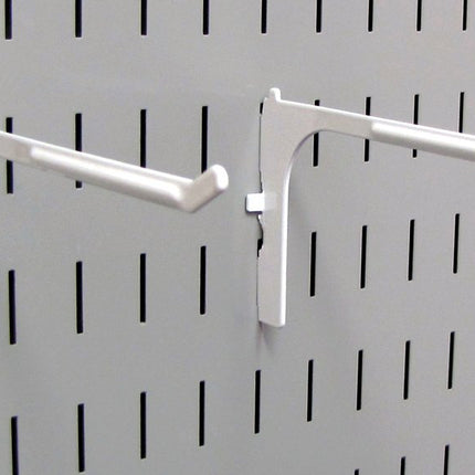 Wall Control 10-ER-106 W Pegboard 6" Reach Extended Slotted Hook Pair Slotted Metal Hooks for Wall Control Pegboard Only, White