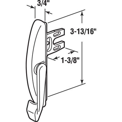 Prime-Line Products TH 24015 Truth Hardware Maxim Locking Handle, Bright White