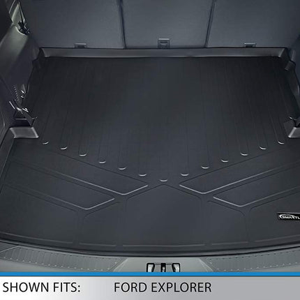 SMARTLINER Alfombrilla Protectora Trasera para Maletero, para Todo Tipo de Clima, Color Negro, para Ford Explorer 2020