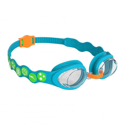 Speedo Unisex-Youth Sea Squad Spot Swimming Goggles | Learn to Swim | Adjustable Strap | Comfort, Azureblue/Fluogrn/Fluoora/Clr, One Size
