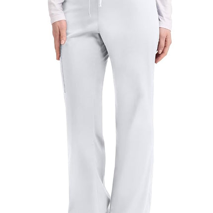 Dickies womens86206Signature Mid Rise Drawstring Scrubs Cargo Pant Medical Scrubs Pants - White - XXS Petite