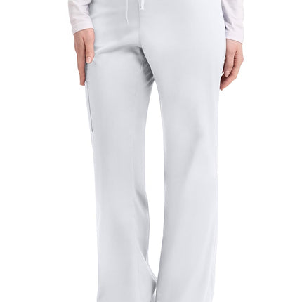 Dickies Womens 86206 Signature - Pantalón cargo médico con cordón de ajuste a mitad de tiro - Blanco - XXS Petite