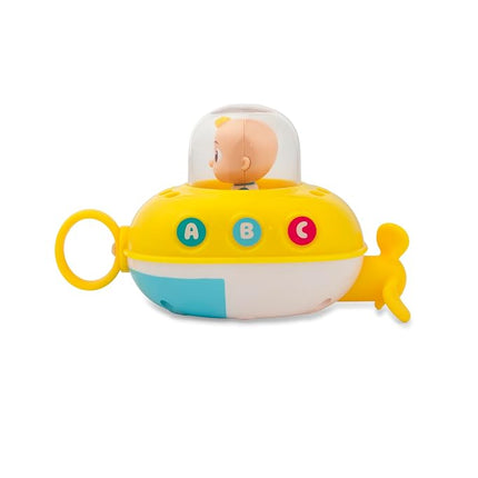 Skip Hop x CoComelon Baby Bath Toy, JJ Pull & Go Submarine with Pull Rope Propeller, Water Toy for Pool and Beach, Teaches Floating, Sinking, Cause, Effect and