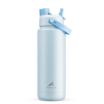 POWCAN 946 ml Insulated Water Bottle, 2-in-1 Straw