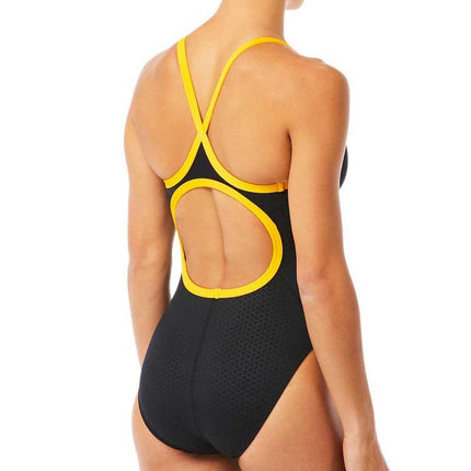 TYR Women’s Hexa Diamondfit Swimsuit Black/Gold