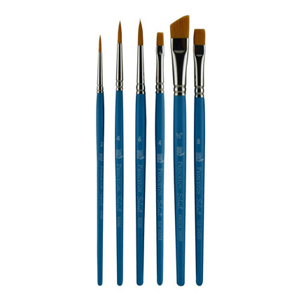 Princeton SelectArtiste Fine Art Multi-Technique Brush Set, 6 x Synthetic Brushes, Mixed Media, For Professionals & Students