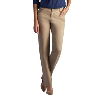 Lee Women's Relaxed Fit All Day Straight Leg Pant Flax 18, Flax, 18 US Brown