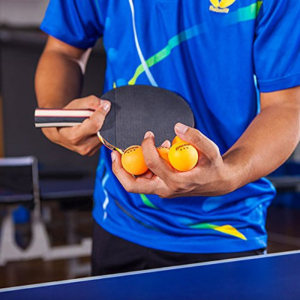 Champion Sports 3 Star Table Tennis Ball Pack, Tournament Size - Orange Ping Pong Balls, 38 Set - CTTA and ITTA Approved
