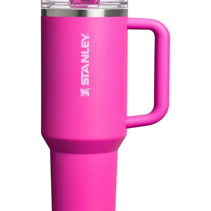 Stanley Quencher ProTour Flip Straw Tumbler with Leakproof Lid 40 oz | Built-In Straw and Handle | Cup Holder Compatible for Travel | Insulated Stainless Steel Cup | BPA-Free | Violet Blossom