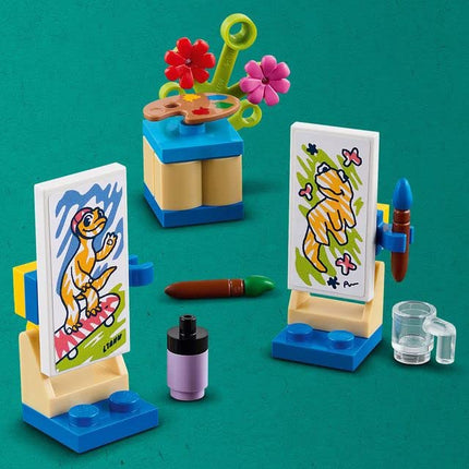LEGO Friends Liann's Room, Art-Themed Bedroom Playset with Pet Gecko, Liann & Autumn Mini-Dolls, Collectible Toy for Kids, Girls and Boys Aged 6 Plus, Small Gift Idea, 2023 Characters 41739