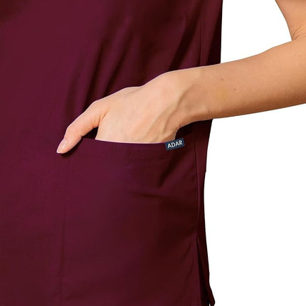 Adar Uniforms Men's 701brgs Medical Scrubs, Burgundy, S UK