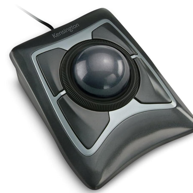Kensington Expert Mouse - Wired Ergonomic TrackBall Mouse for PC, Mac and Windows with Scroll Ring, Ambidextrous Design and Optical Tracking - Grey (64325)