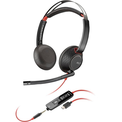 Poly Blackwire 5220 Stereo USB-C Headset +3.5mm Pl