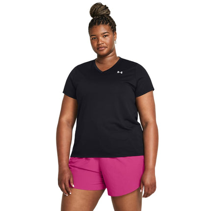 Under Armour Womens Tech Solid V-Neck T-Shirt Blac
