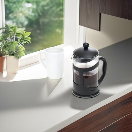 Mind Reader French Press Coffee & Tea Maker 27 oz, Glass, Black