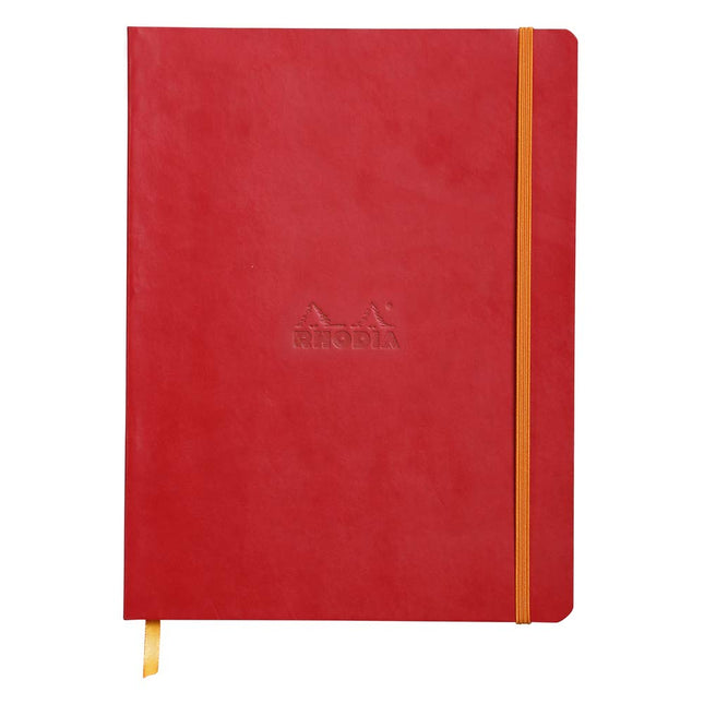 Rhodia 117513C Notebook with Soft Cover Ruled 80 Sheets 19 x 25 cm Poppy Red