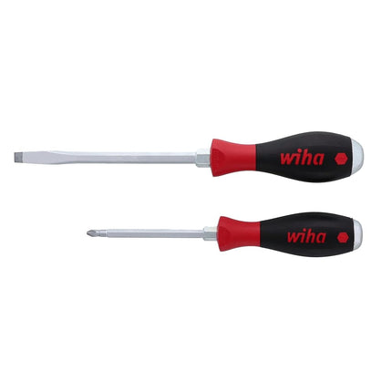 Wiha 53082 2 Piece SoftFinish XHeavy Duty Slotted and Phillips Screwdriver Set