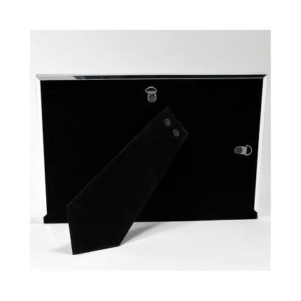 Lawrence Frames 2-Tone Double Opening Panel Picture Frame, 5 by 7-Inch, Brushed Silver Metal and Shiny Metal