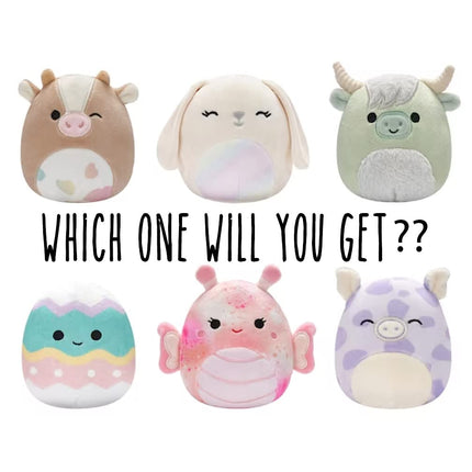 Squishmallow Oficial Kellytoy Peluche Suave Animal de Escuadrón de Pascua (2 Cápsulas Misteriosas de Pascua 2023, 10 cm)