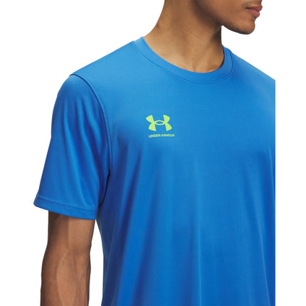 Under Armour Men's Challenger Train Short Sleeve, Lightweight and Quick-Drying Sports Top, Men's T-Shirt for Training, Gym and Casual Wear,Blue Atlantis / / High Vis Yellow,LG
