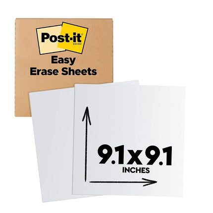 Post-it Easy Erase Whiteboard Sheets, 2 Pack, 9.1 