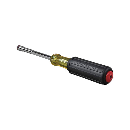 Klein Tools 635-1/4 1/4-Inch Heavy Duty Nut Driver with Magnetic Tip, 4-Inch Hollow Shaft, Cushion Grip Handle