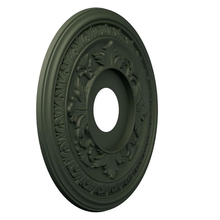 Ekena Millwork CMP16BAGHC Baltimore Thermoformed PVC Ceiling Medallion (Fits Canopies up to 6 1/2"), 16"OD, UltraCover Satin Hunt Club Green