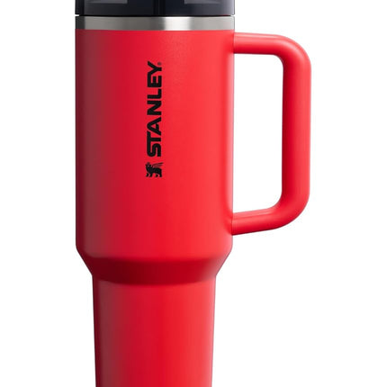 Stanley Quencher ProTour Flip Straw Tumbler with Leakproof Lid 1200ml | Built-in Straw and Handle | Cup Holder Compatible for Travel | Insulated Stainless Steel Cup | BPA Free | Chili Black