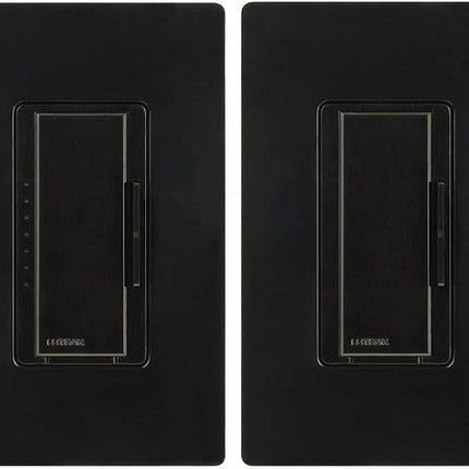 Lutron Maestro LED+ Dimmer Switch Kit for Dimmable LED, Halogen and Incandescent Bulbs, 150W/3-Way or Multi-Location, MACL-153M-RHW-BL, Black
