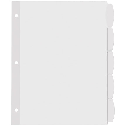 Intercalaires grand onglet imprimables Avery, blancs, 5 onglets, 20 jeux (14434)