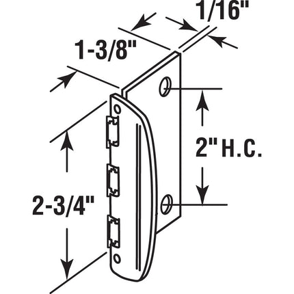 PRIME-LINE U 9873 1-3/8 Steel Antique Brass Finish Flip-Action Door Lock, 1 Count (Pack of 1)