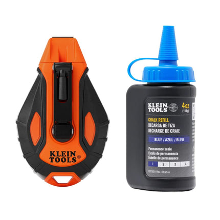 Klein Tools CHLI100S Chalk Reel, 100-Foot, 6:1 Gea