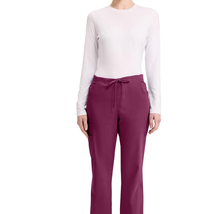 Dickies EDS Signature uniformes médicos para mujer, pantalón cargo con cordón para mujer en popelín cepillado suave 86206, vino, XXXL