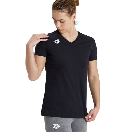 ARENA Women's Team Panel t-Shirt, Black, M