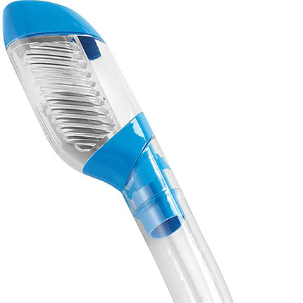 Cressi Dry Snorkel - Unisex Premium Dry Snorkel for Diving/Apnea/Snorkeling, Clear/Light Blue, One Size