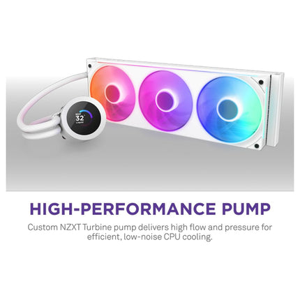 NZXT Kraken Plus 360 RGB - 360mm AIO CPU Cooler, LCD - White
