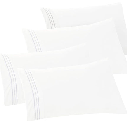 Elegant Comfort 4-PACK Solid Pillowcases 1500 Prem