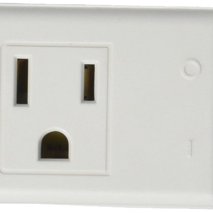 Leviton 1470-W 15 Amp, 125-Volt AC 3-Wire Grounded Switch Tap with ON/OFF Button, White - 15 Pack