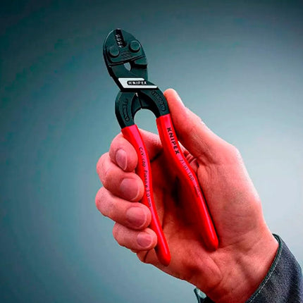 Knipex 71 01 160 CoBolt Compact Bolt Cutter with Plastic Coated Handle, 5.3mm Diameter Cutting Capacities Soft Wire