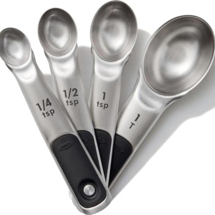 OXO Good Grips 4 Piece Stainless Steel Measuring Spoons with Magnetic Snaps