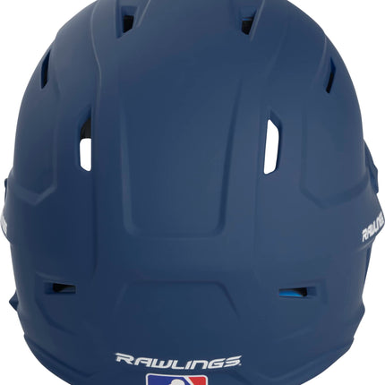 Rawlings Mach 1-Tone Right Batting Helmet W/Adjustable Face Guard Right Handed Adjustable, SR, Navy