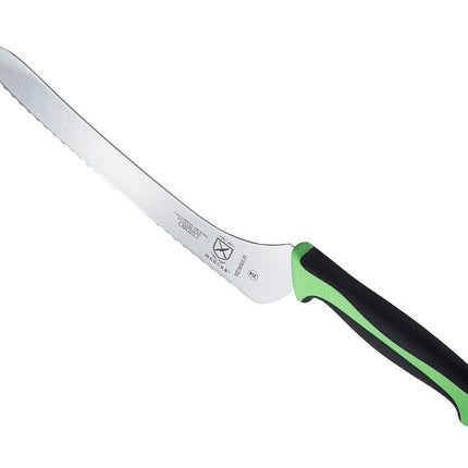 Mercer Culinary Millennia Offset Bread Knife, 9-Inch, Green