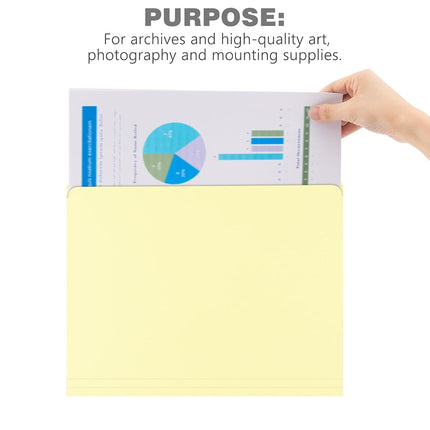 Lineco Archival File Folders, 9.5"x11.75" with Full Cut Tab, Pack of 25