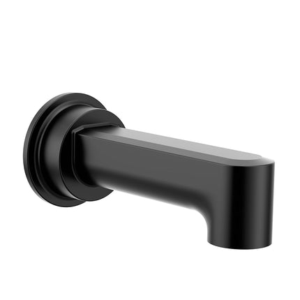 Moen Greenfield Matte Black Bathroom 1/2-Inch Slip Fit Connection Non-Diverter Tub Spout, 4326BL