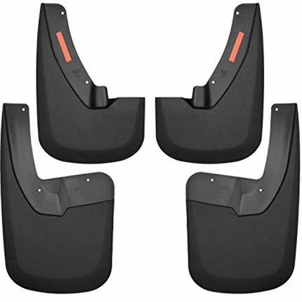 Husky Liners - Front & Rear Mud Guards | 2009-2023 Ram 1500/Ram 1500 Classic, 2010-2018 Ram 2500/3500 w/Single Rear Wheels & with OEM Fender Flares, Front & Rear Set - Black, 4 Pc | 58186